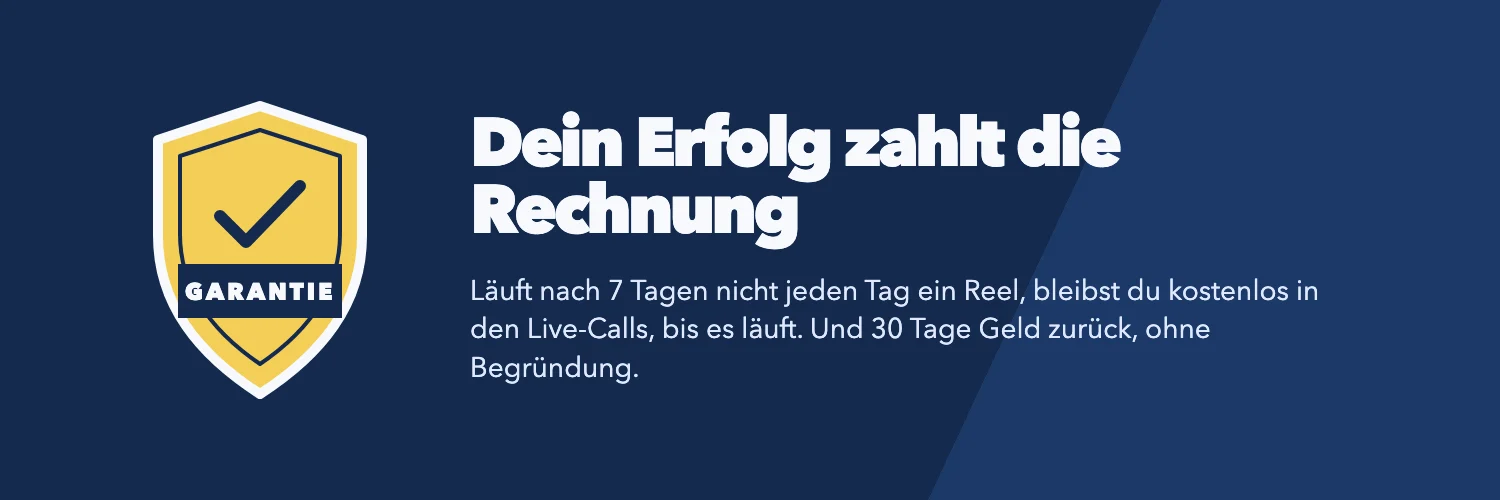Garantie: Dein Erfolg zahlt die Rechnung